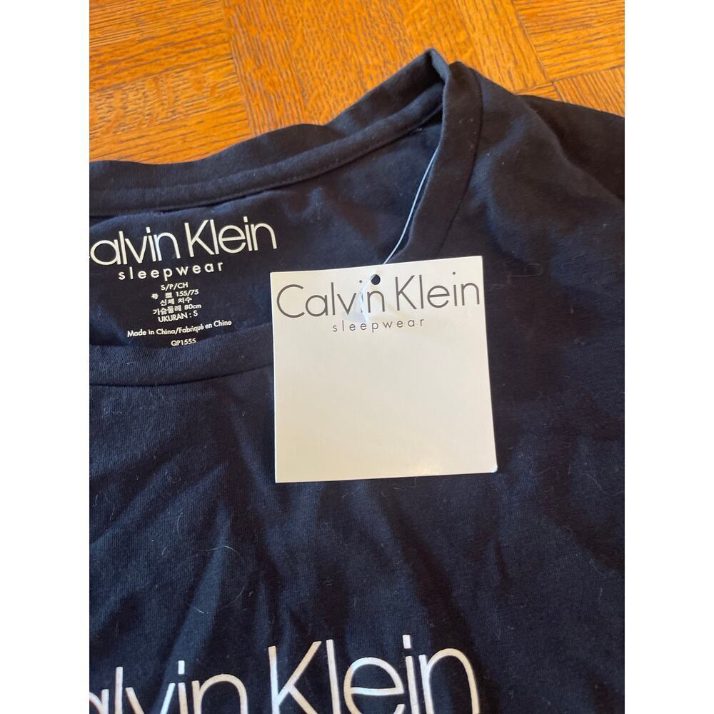 Calvin Klein black sleepwear, long sleeve T-shirt size small - Picture 3 of 5